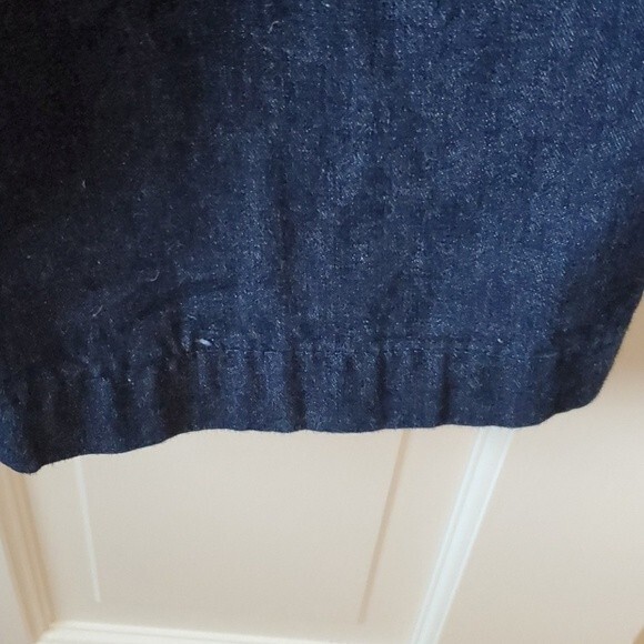 ORVIS DARK HIGH RISE WIDE LEG JEANS SIZE 10 SHORT 100% COTTON VINTAGE VIBES - Picture 3 of 8